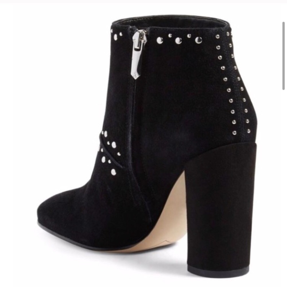 Sam Edleman “Chandler” Studded Ankle Bootie Black Suede